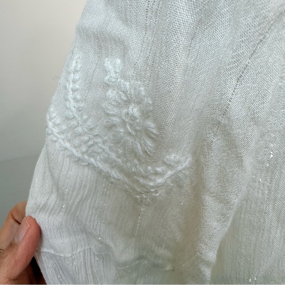 Rachel Zoe Ivory Embroidered Boho Tunic Top | Like New | Bohemian - Picture 12 of 17